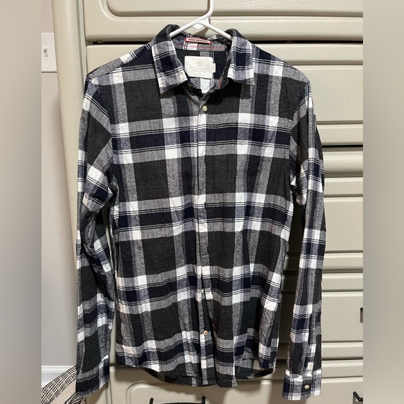Scotch & Soda men’s plaid cotton flannel shirt size small - Picture 2 of 4